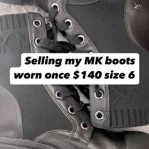 MK boots size 6 all black originally paid $180